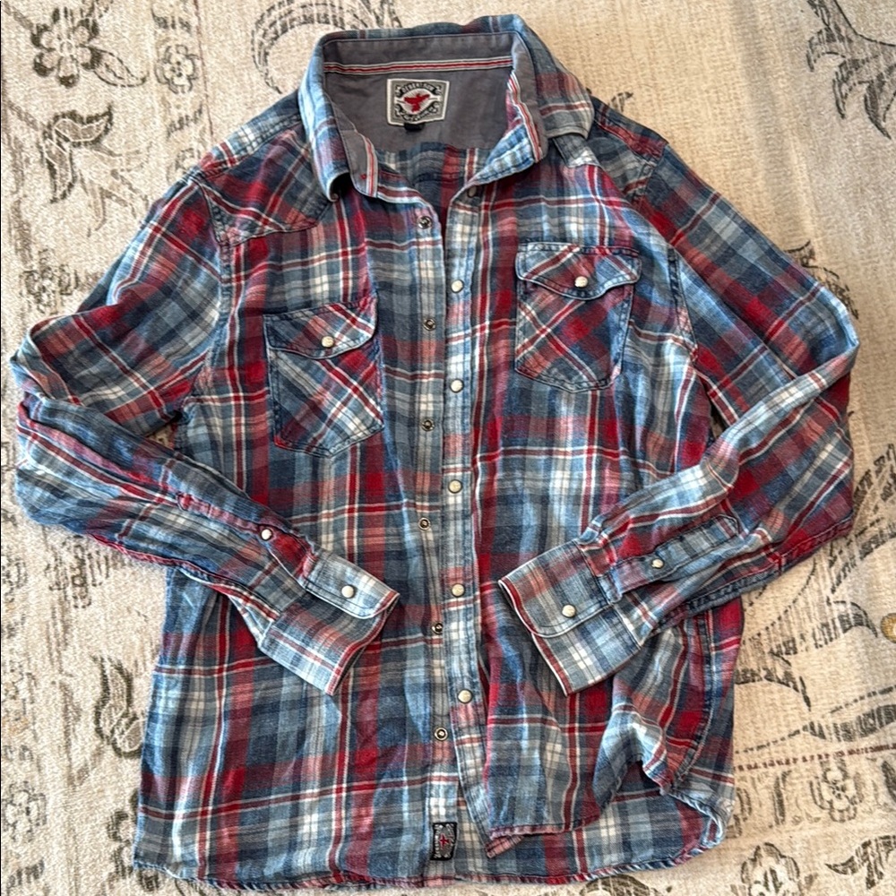 Flag & Anthem Plaid Button-Up Shirt